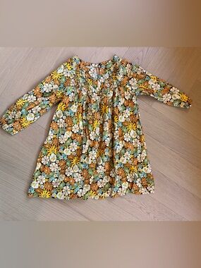 Zara Floral Dress in Yellow, Orange & Green